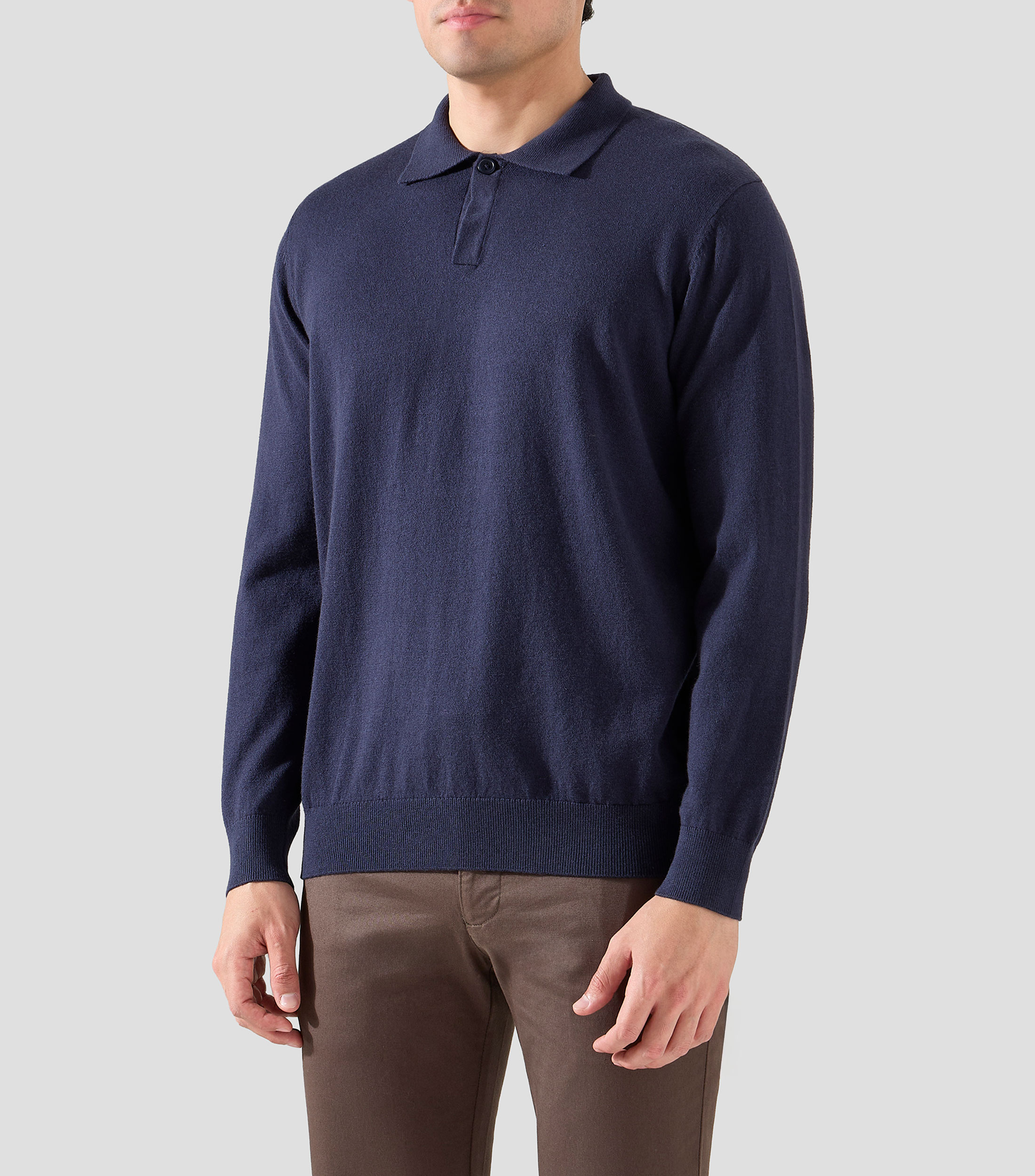Suéter de cuello tipo polo Hombre